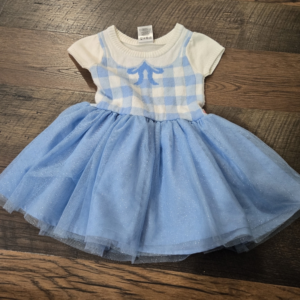 Blue and White Checkered Dress with Tulle Skirt Wizard Of Oz